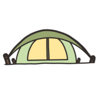 Hand drawn Camping elements png