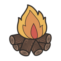 Hand drawn Camping elements png