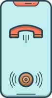 color icon for call on speaker vector