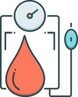 color icon for blood pressure kit vector