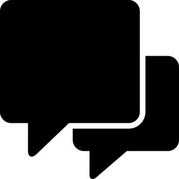 solid icon for chat vector