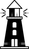 solid icon for lighthouse vector