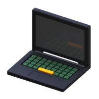 il computer portatile 3d icona png