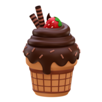 Chocolate Ice Cream Cone Icon png