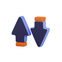 arriba abajo 3d icono png