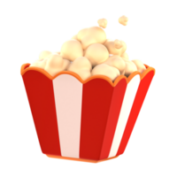 Popcorn Bucket 3d Icon png