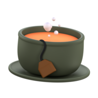 caldo tè bevanda 3d icona png