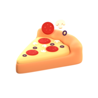 Pizza tranche 3d icône png