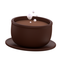 caliente chocolate 3d icono png