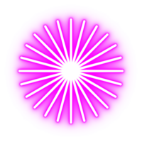 Glowing Neon Sun Design Element png