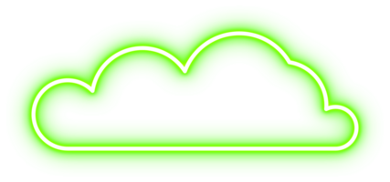 raggiante neon nube design elemento png