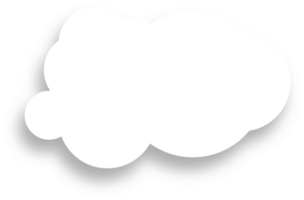blanco nube con sombra diseño elemento png