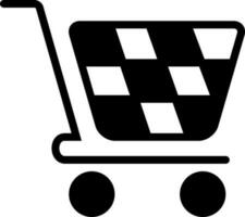 sólido icono para compras vector