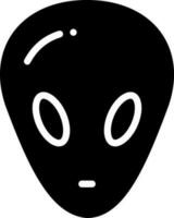 sólido icono para extraterrestre vector