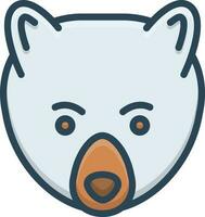 color icon for bear vector