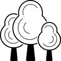 solid icon for trees vector