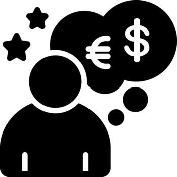 sólido icono para sueño vector