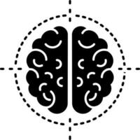 sólido icono para neurocirugía vector