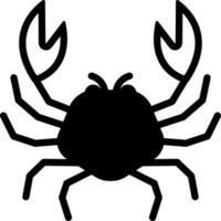 solid icon for crab vector