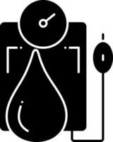 solid icon for blood pressure kit vector