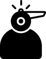 solid icon for whistleblower vector