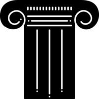 solid icon for pillar vector