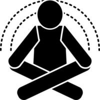 solid icon for yoga vector