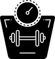 solid icon for weight increase vector