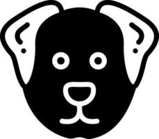 solid icon for dog vector