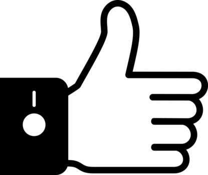 solid icon for like vector