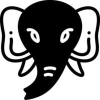 solid icon for elephant vector