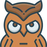 color icon for owl vector