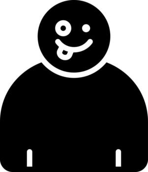 solid icon for crazy vector