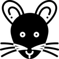 solid icon for rat vector