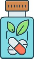color icon for herbal medicine vector