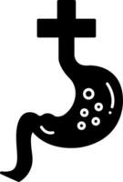 solid icon for gastroenterology vector