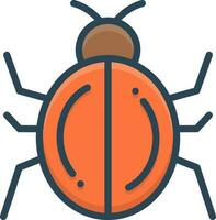 color icon for bug vector