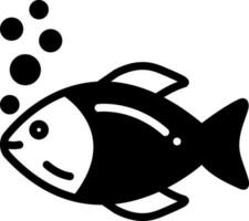 solid icon for fish vector