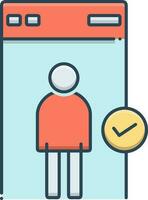 color icon for security vector