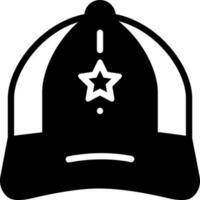 solid icon for cap vector