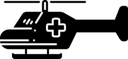 solid icon for air medical service vector