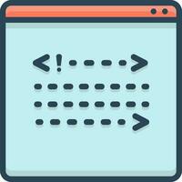 color icon for coding vector