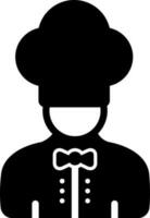 solid icon for chef vector