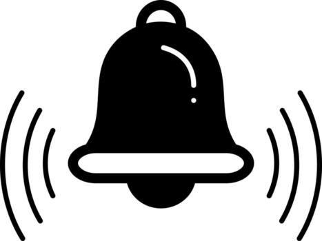 solid icon for notification vector