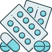 color icon for pharmaceutical drugs vector