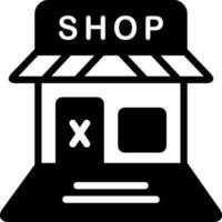 solid icon for store vector