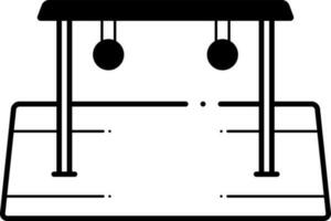 solid icon for half round monkey bar vector