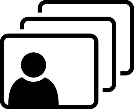 sólido icono para público vector