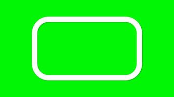 animación forma rectángulo verde pantalla video