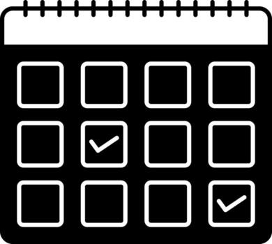 solid icon for appointment request vector